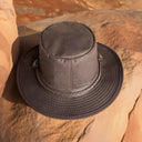 Hazy Blue Quilted Waxed Cotton Outback Bush Hat - Davenport - Just £24.99! Shop now at Warwickshire Clothing. 