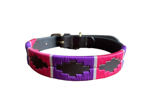 Hazy Blue Dog Collar leather with waxed thread stitching - Just £14.99! Shop now at Warwickshire Clothing. 