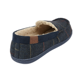 JO & JOE Men's Navy Blue Tweed Warm Lined Moccasin Slippers - Premium clothing from Jo & Joe - Just $19.99! Shop now at Warwickshire Clothing