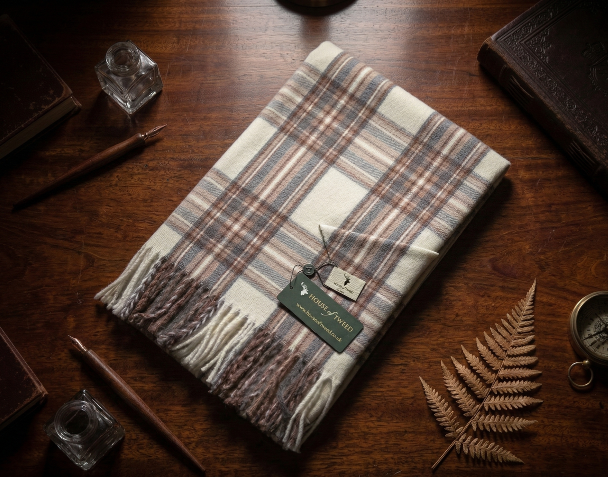 House Of Tweed Womens Soft Check Tartan Scarf