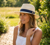 House of Tweed Unisex Paper Straw Hat Fedora Panama Wide Brim