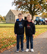 Hazy Blue Ryan Kids' Tractor Hoodie - "Just a Boy That Loves Tractors"