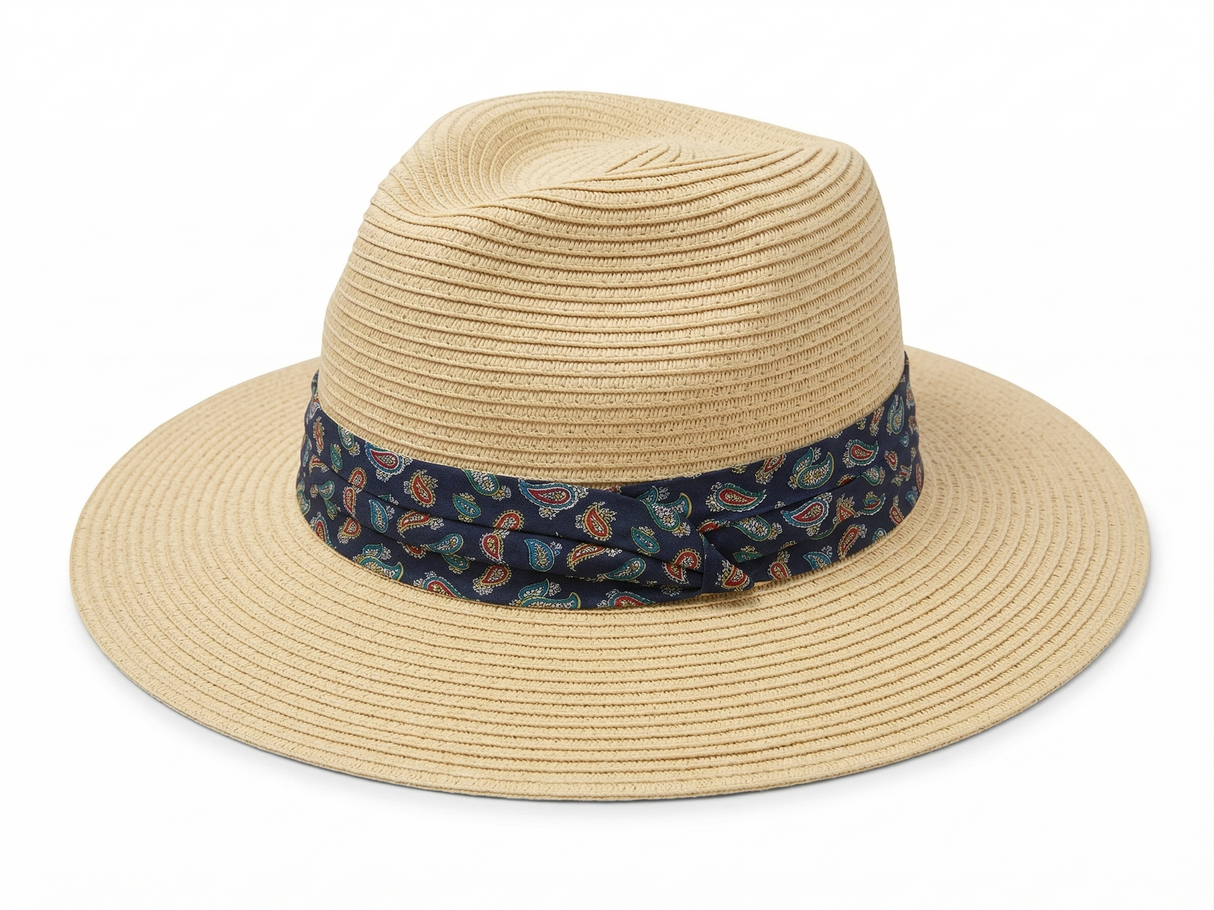 Men's Women's Paper Straw Hat Fedora Panama