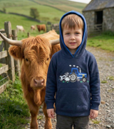 Hazy Blue "Farm Life" Kids' Tractor and Animals Hoodie Ricky