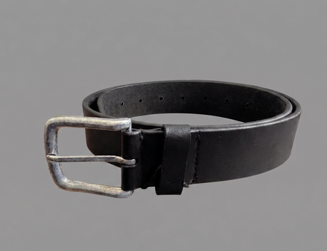 Hazy Blue Genuine Leather Belt - Plain