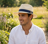 House of Tweed Unisex Paper Straw Hat Fedora Panama Wide Brim