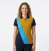 Hazy Blue Women's Striped Polo Shirt - Clare