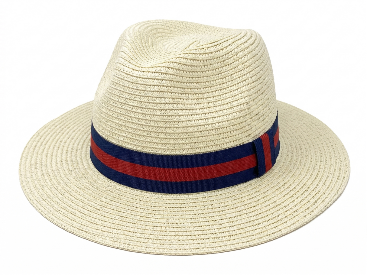 House of Tweed Unisex Paper Straw Hat Fedora Panama Wide Brim