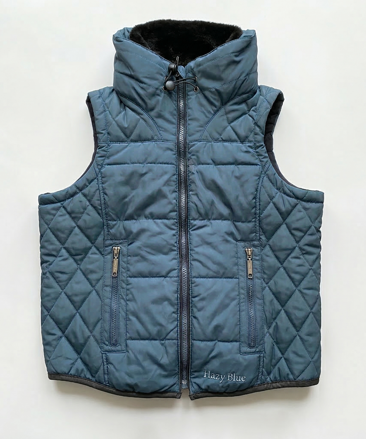Hazy Blue Womens Quilted Gilet Bodywarmer - Anusha