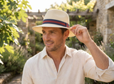 House of Tweed Unisex Paper Straw Hat Fedora Panama Wide Brim