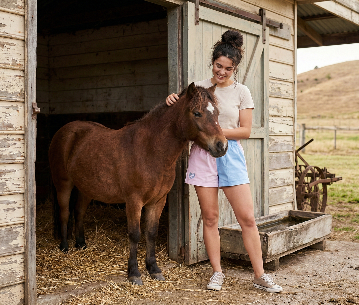 Hazy Blue Nelson Colour Block Shorts - Unisex Sports & Leisure
