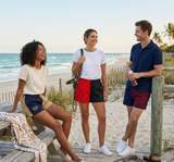 Hazy Blue Nelson Colour Block Shorts - Unisex Sports & Leisure