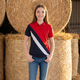 Hazy Blue Kids Striped Polo Shirt Chloe III