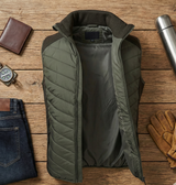 Hazy Blue Windermere Quilted Gilet with Fleece Collar