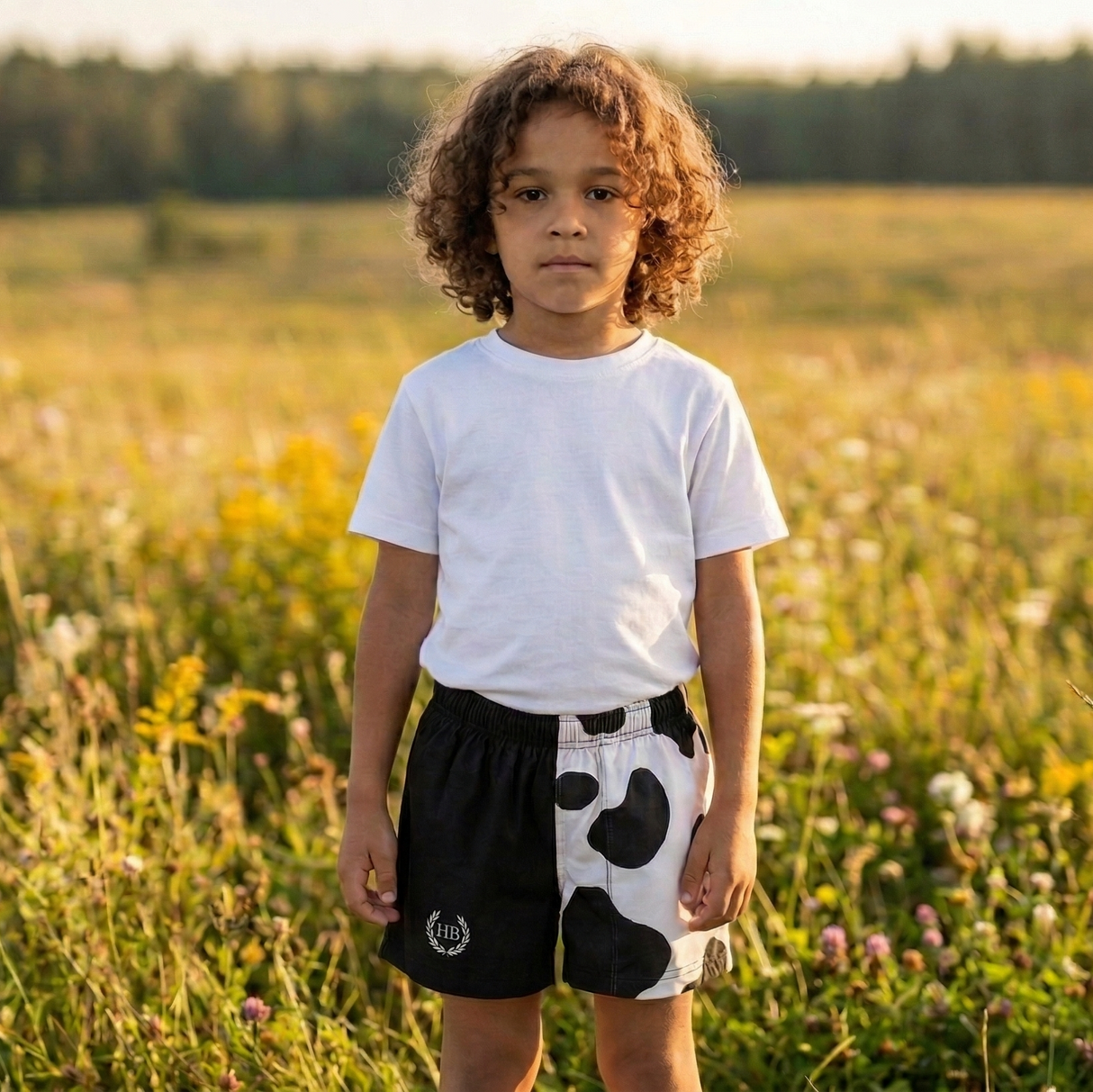 Hazy Blue Harper Colour Block Kids Shorts - Unisex Sports & Leisure