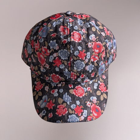 Hazy Blue Summer Breeze Floral Cap - Adjustable Velcro Back - Just £9.99! Shop now at Warwickshire Clothing. 