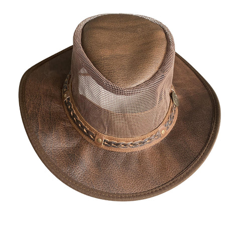 Hazy Blue Crushable Australian Cowboy Hat with Mesh - Cairn - Just £34.99! Shop now at Warwickshire Clothing. 