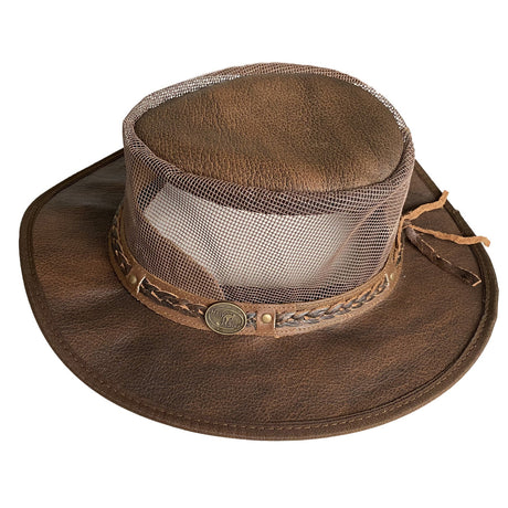 Hazy Blue Crushable Australian Cowboy Hat with Mesh - Cairn - Just £24.99! Shop now at Warwickshire Clothing. 