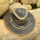 Hazy Blue Unisex Cowboy Distressed Leather Hat - Detroit - Just £19.99! Shop now at Warwickshire Clothing. 