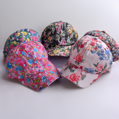 Hazy Blue Summer Breeze Floral Cap - Adjustable Velcro Back - Just £9.99! Shop now at Warwickshire Clothing. 