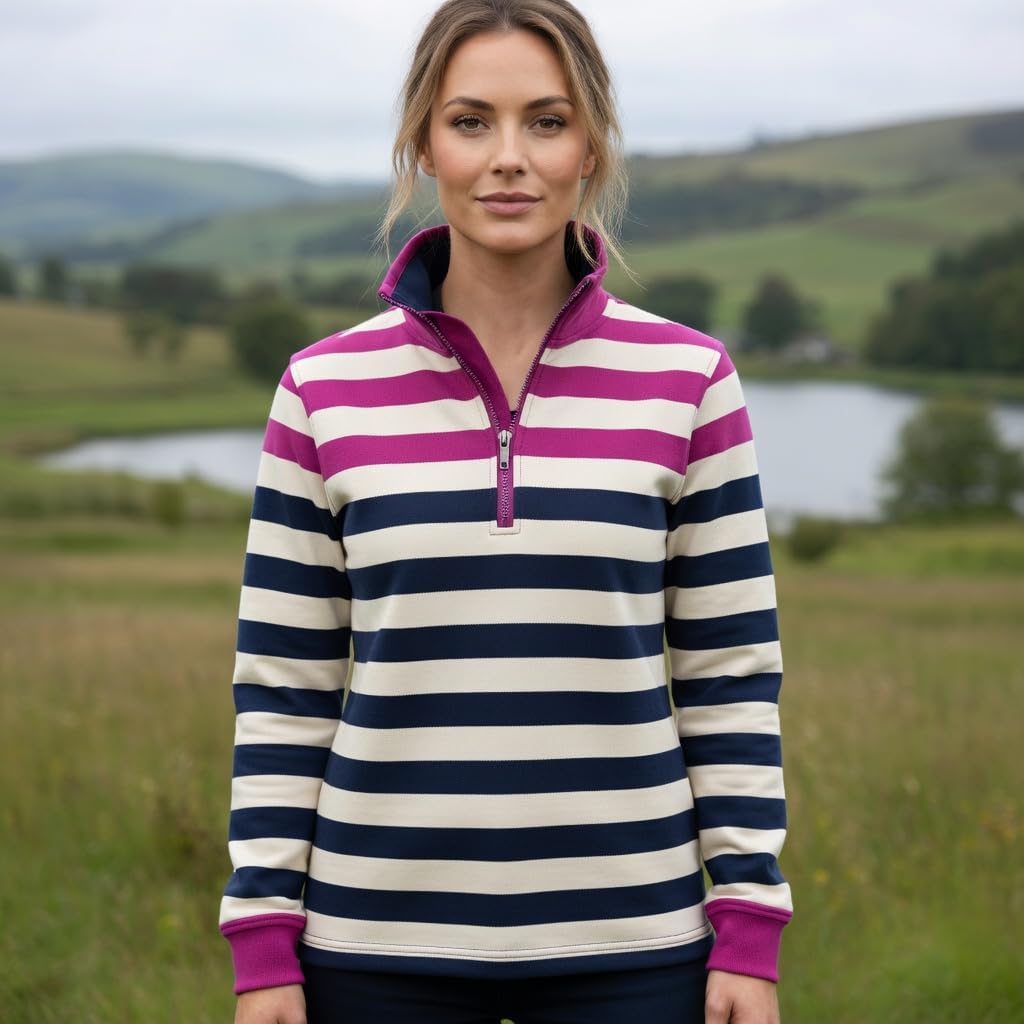 Hazy Blue Womens  Pullover Sweatshirts - Jenna
