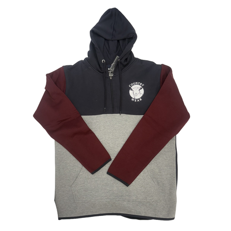 Hazy Blue Keswick Quarter Zip Hoody with Country Wear Sheep Logo - Just £34.99! Shop now at Warwickshire Clothing. 