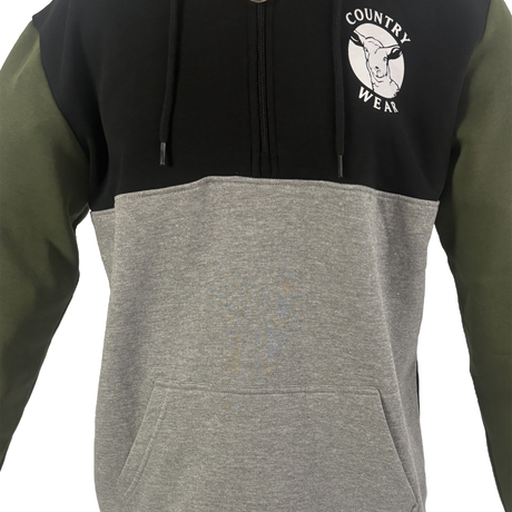 Hazy Blue Keswick Quarter Zip Hoody with Country Wear Sheep Logo - Just £34.99! Shop now at Warwickshire Clothing. 