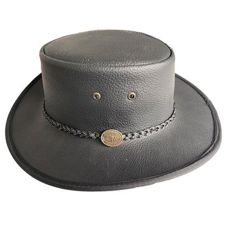 Unisex Real Leather Australian Cowboy Hat with Braided Band - Hobart - Just £34.99! Shop now at Warwickshire Clothing. 