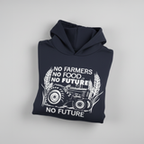 Hazy Blue "No Farmers No Food No Future" Graphic Hoodie – Clarkson Edition