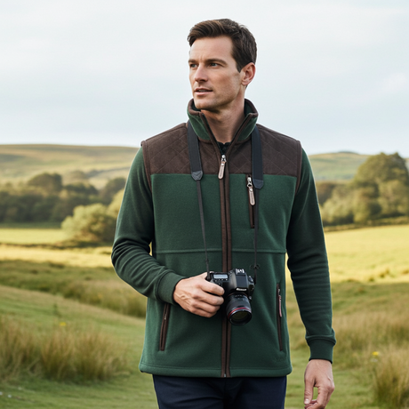 Hazy Blue Denton II Mens Fleece Gilet