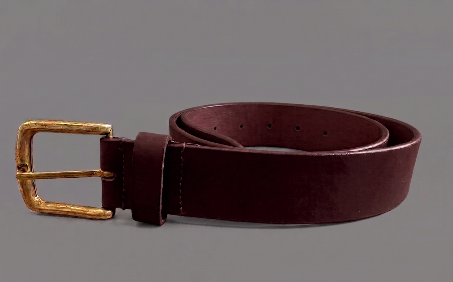 Hazy Blue Genuine Leather Belt - Plain