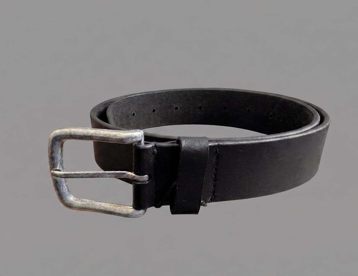 Hazy Blue Genuine Leather Belt - Plain