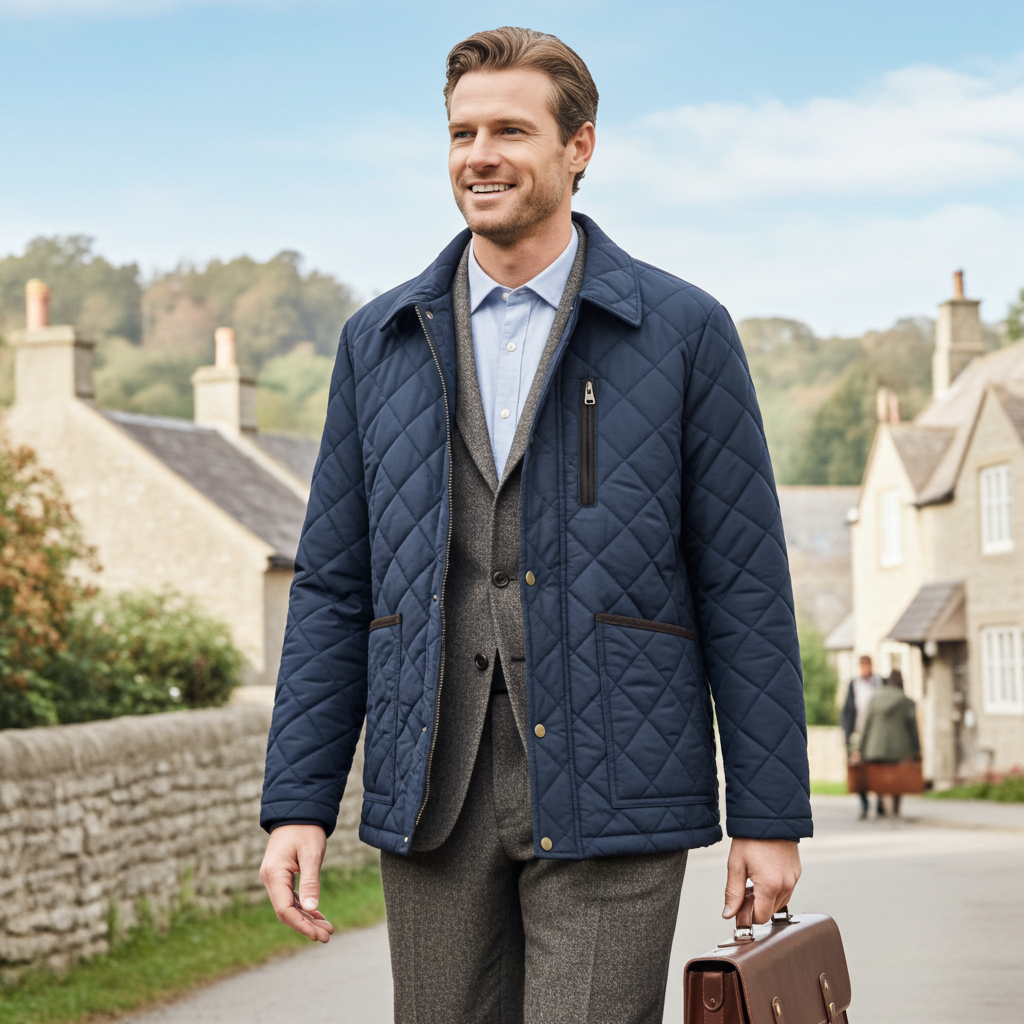 Hazy Blue Hawthorne Quilted Jacket