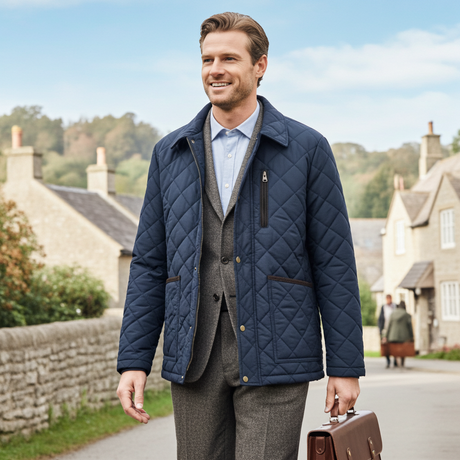 Hazy Blue Hawthorne Quilted Jacket