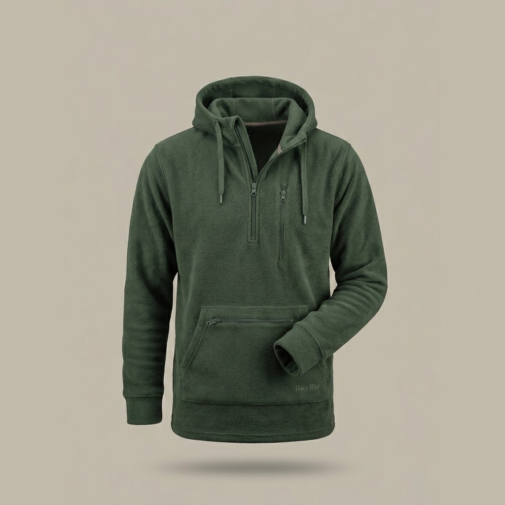 Hazy Blue Isaac Men's Quarter-Zip Fleece Smock