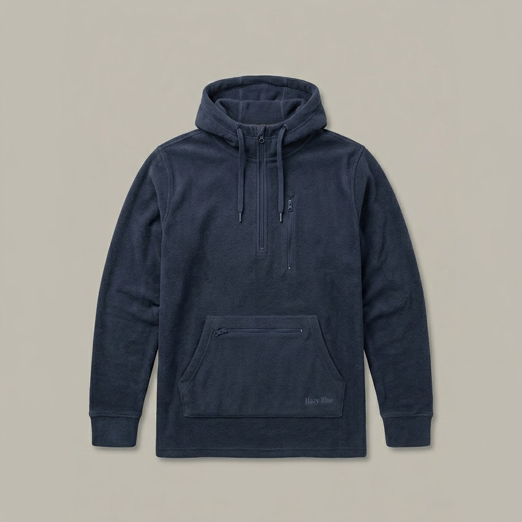 Hazy Blue Isaac Men's Quarter-Zip Fleece Smock