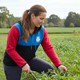 Hazy Blue Keswick Quarter Zip Hoody with Country Wear Sheep Logo