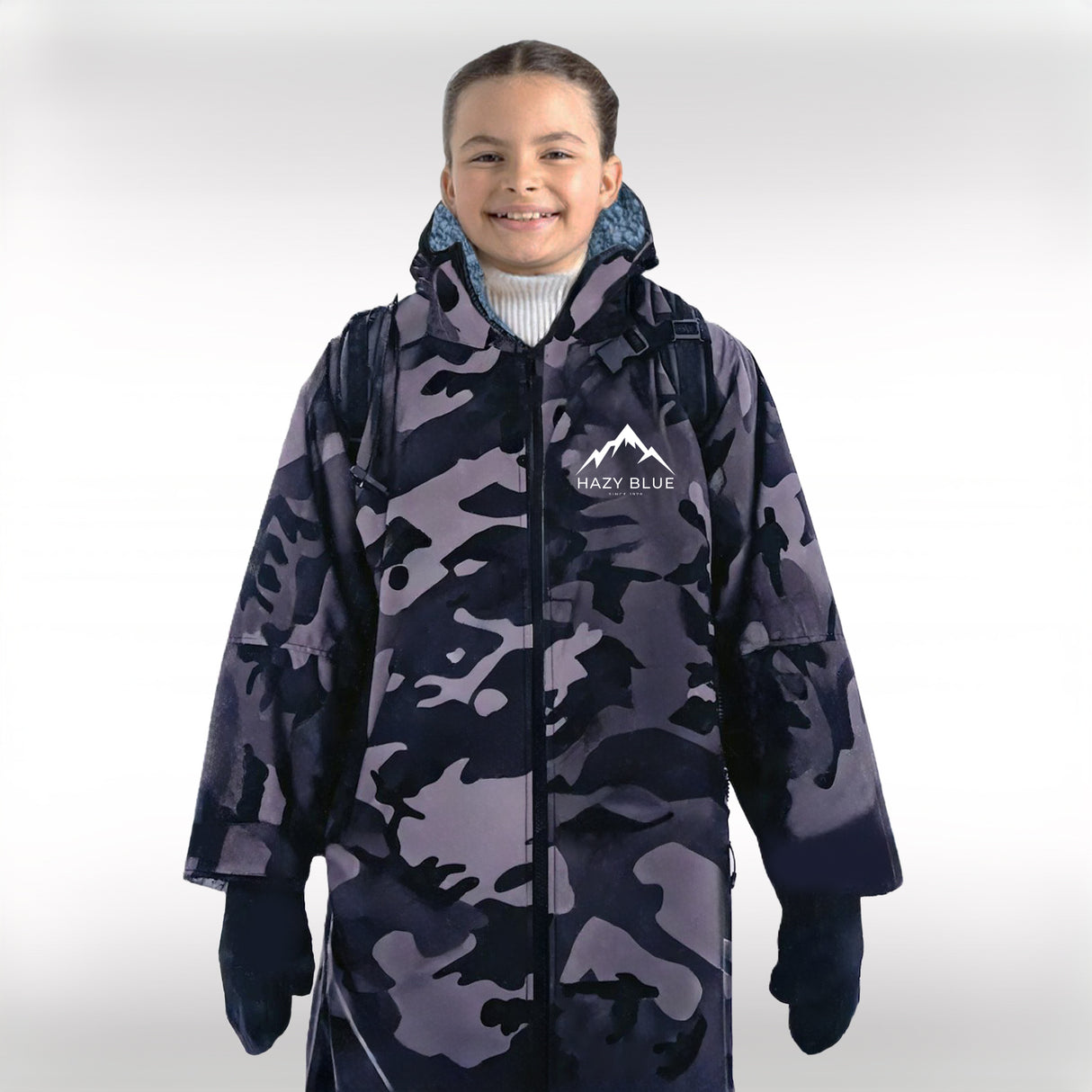 Hazy Blue Waterproof Kids All Weather Changing Robe - Just $59.99! Shop now at Warwickshire Clothing. Free Dellivery.