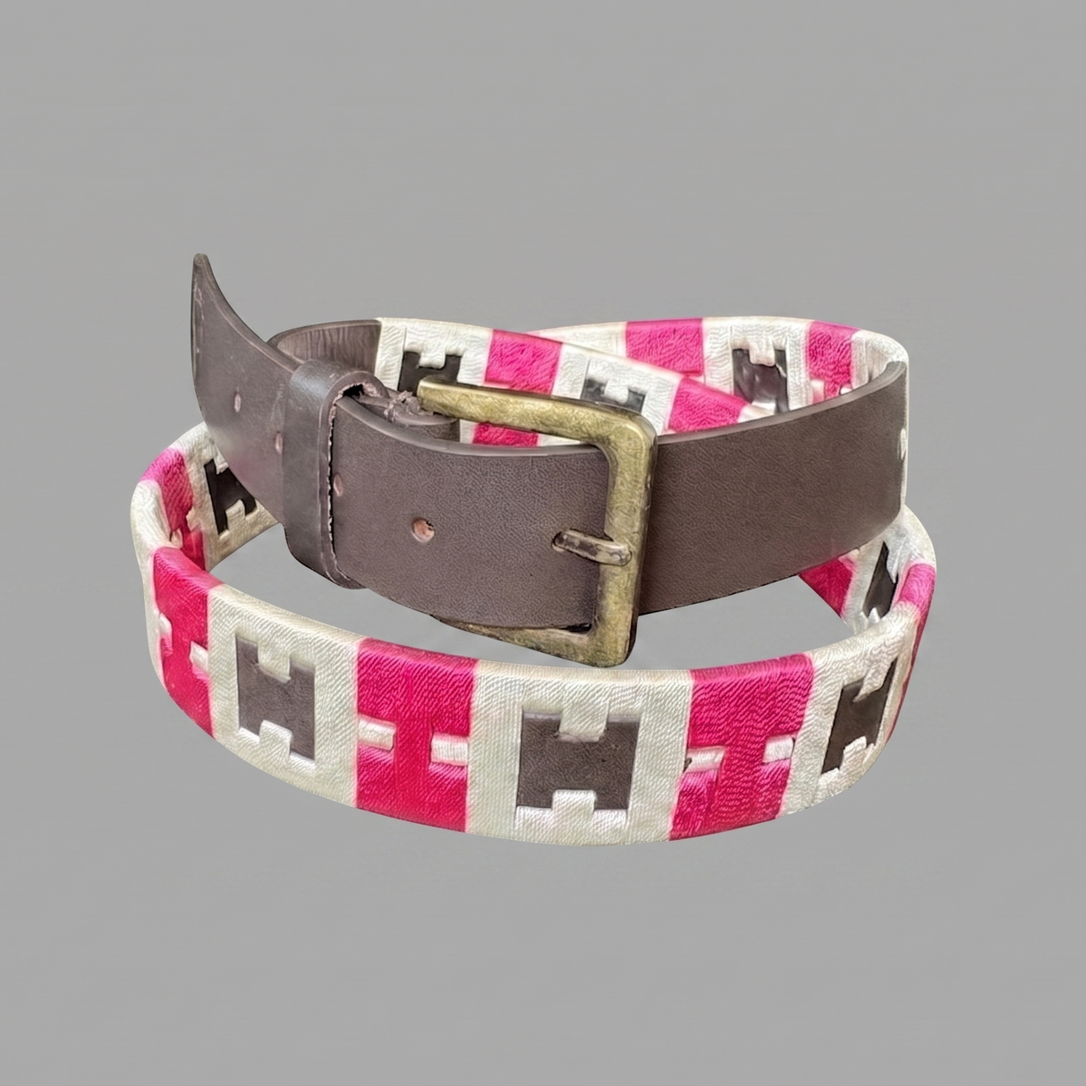 Hazy Blue Brown Leather Polo Belts: Equestrian Style & Everyday Elegance - Mason