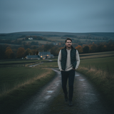 Hazy Blue Windermere Quilted Gilet with Fleece Collar