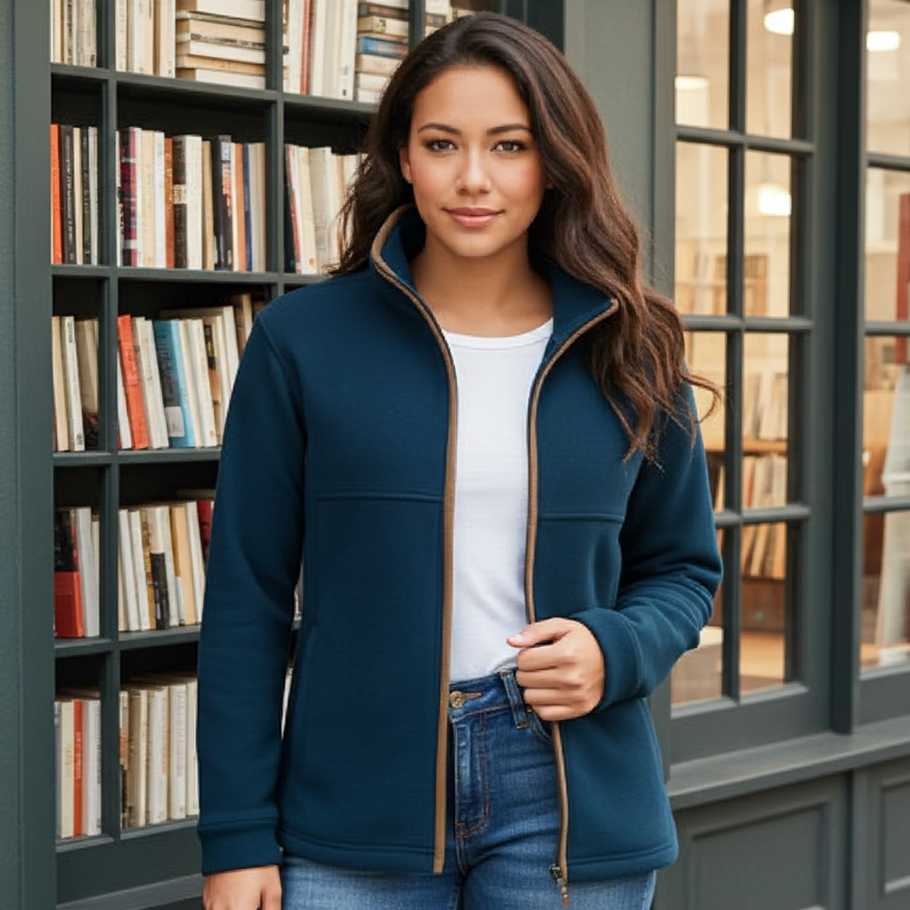 Hazy Blue Phoebe Womens Full Zip Fleece