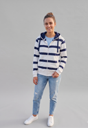 Hazy Blue Full Zip Hoodie Sweatshirts - Tessa