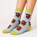 House of Tweed Pure Luxury Women's Bamboo Socks - Animal Pattern Collection
