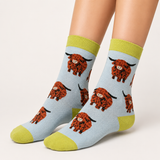 House of Tweed Pure Luxury Women's Bamboo Socks - Animal Pattern Collection