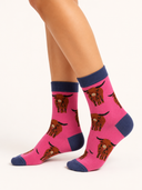 House of Tweed Pure Luxury Women's Bamboo Socks - Animal Pattern Collection