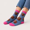 House of Tweed Pure Luxury Women's Bamboo Socks - Animal Pattern Collection