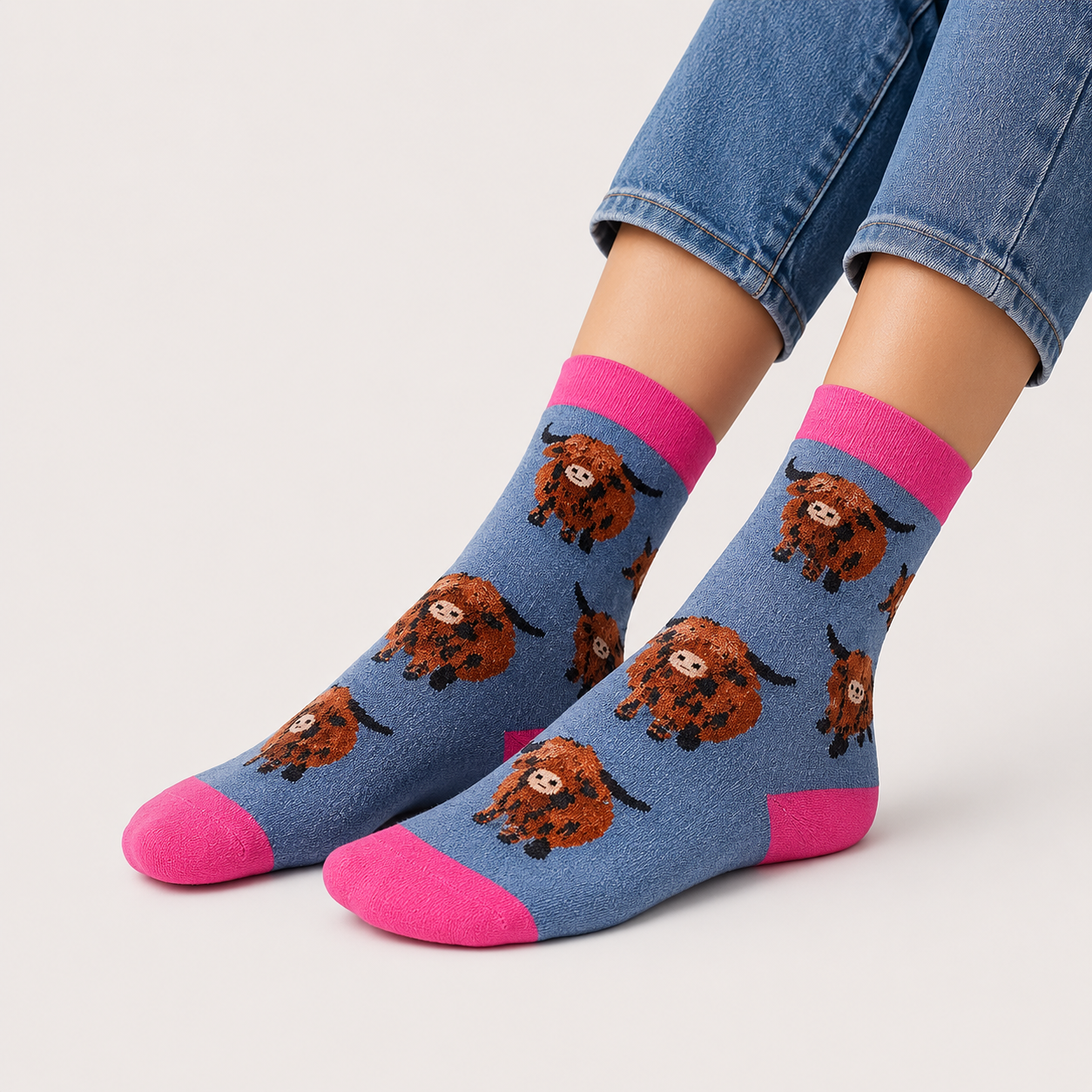 House of Tweed Pure Luxury Women's Bamboo Socks - Animal Pattern Collection