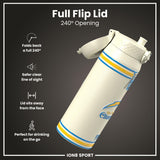NFL x ION8 Insulated Steel Water Bottle, NFL Chargers, 750ml (24oz)