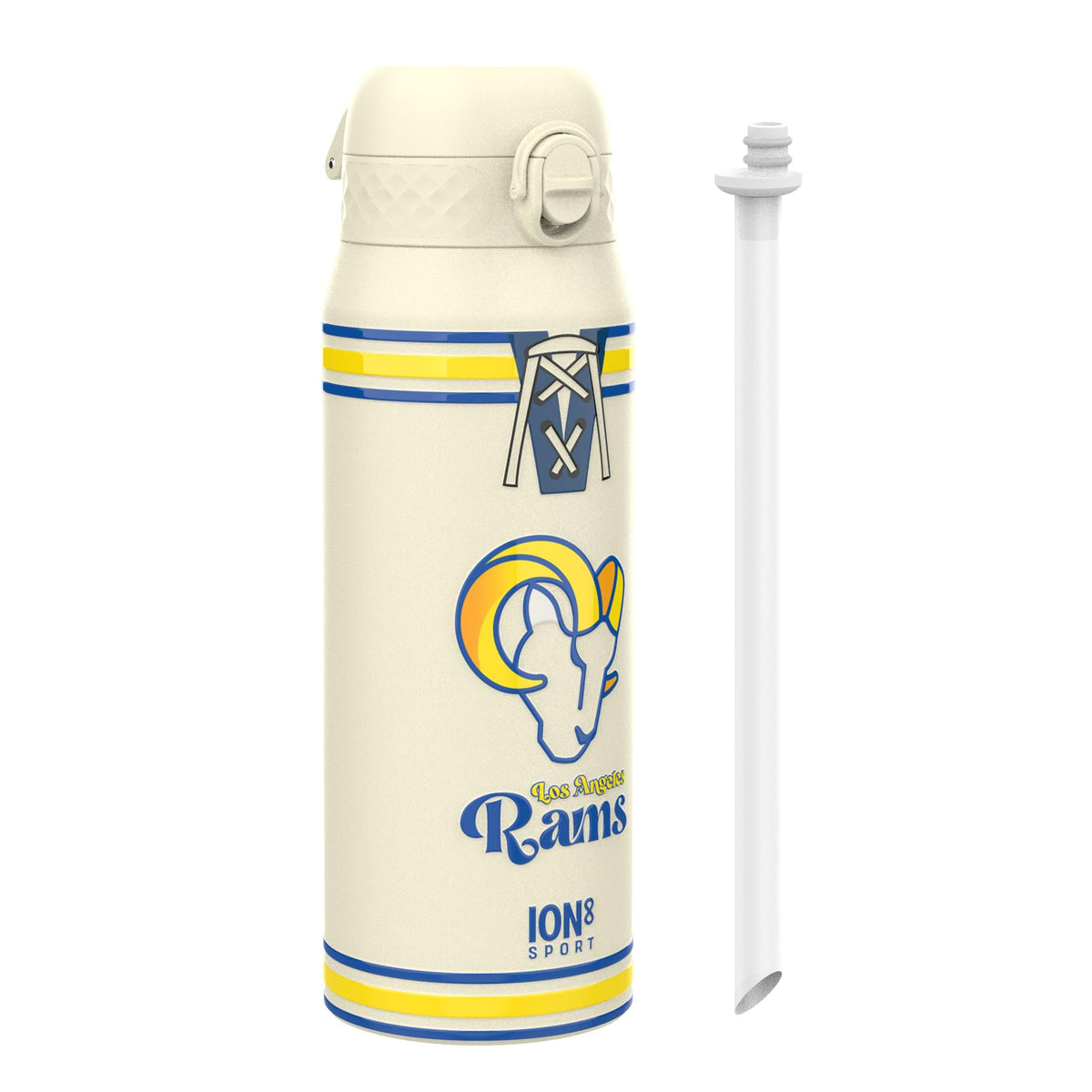 NFL x ION8 Insulated Steel Water Bottle, NFL Rams, 750ml (24oz)