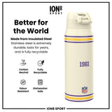 NFL x ION8 Insulated Steel Water Bottle, NFL Vikings, 750ml (24oz)